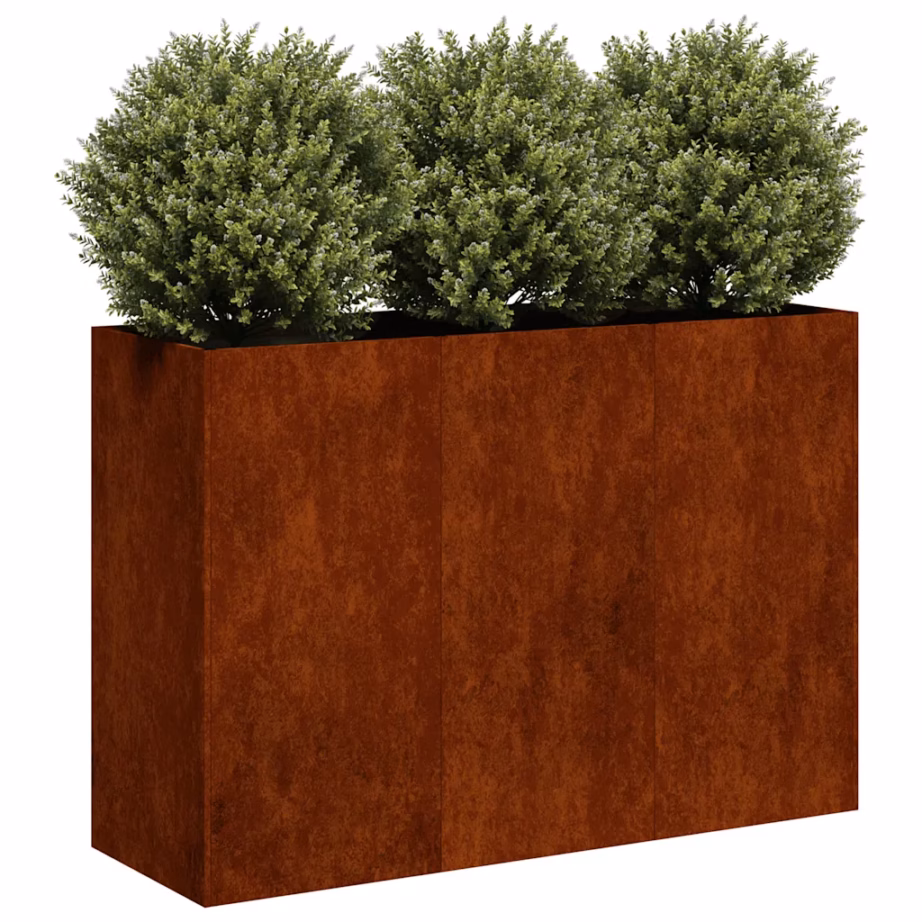 Kõrgendatud taimekast avatud põhjaga, roostes ilmastikukindel teras, 120 x 40 x 80 cm – 3