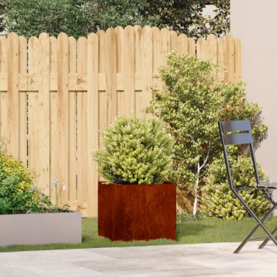 Roostevärvi ilmastikukindlast terasest taimekast, avatud põhjaga, 40 x 40 x 40 cm