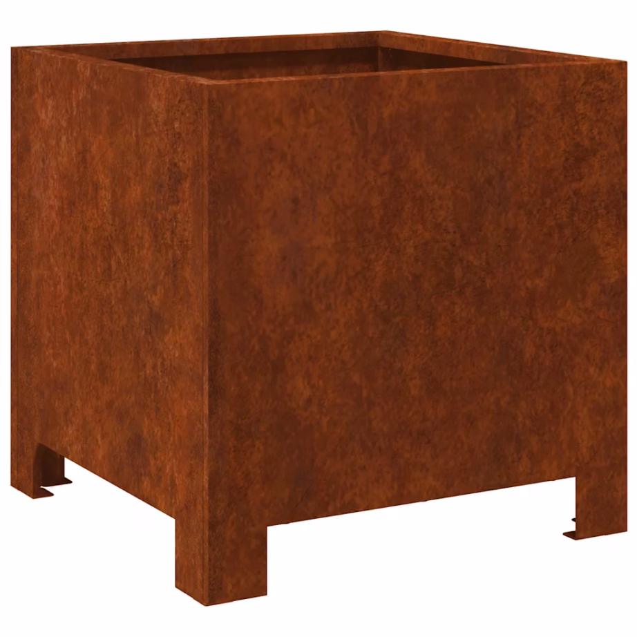 Aia taimekastid ilmastikukindlast terasest, 2 tk, pruun, põhjaga, 30 x 30 x 30 cm – 7