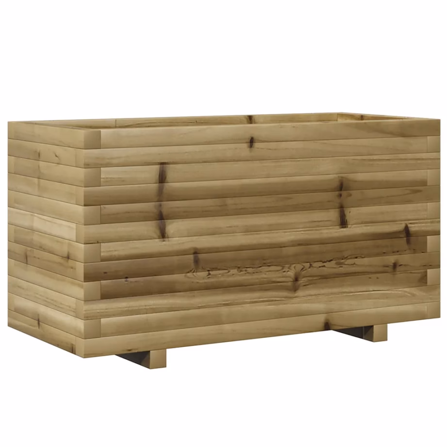 Puidust aia taimekast, pruun, survetöötlusega immutatud männipuit, 90 x 40 x 49,5 cm – 2