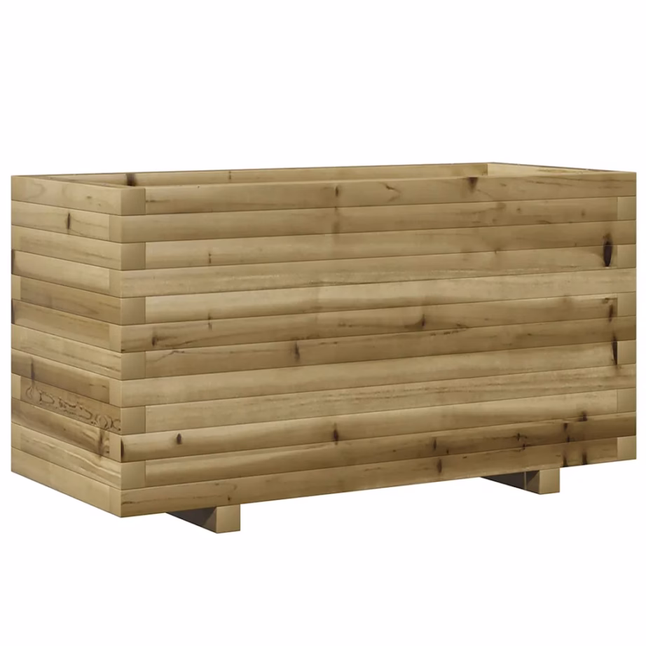 Puidust aia taimekast, pruun, survetöötlusega immutatud männipuit, 90 x 40 x 49,5 cm – 7