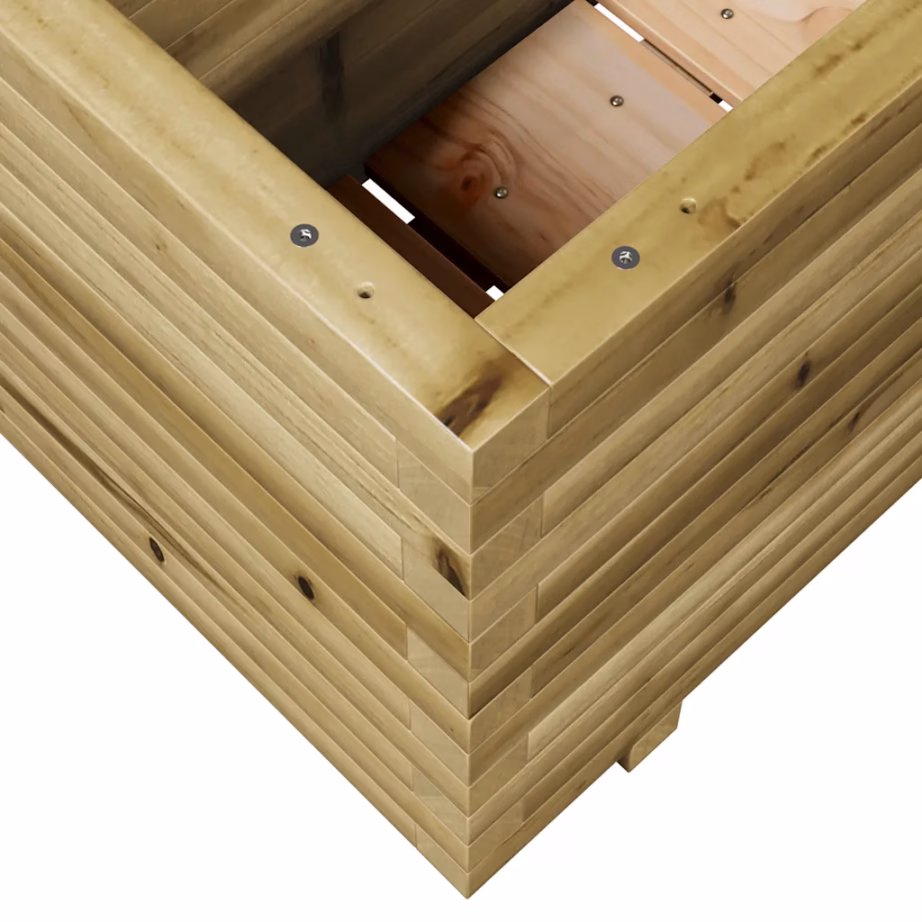 Puidust aia taimekast, pruun, survetöötlusega immutatud männipuit, 90 x 40 x 49,5 cm – 8