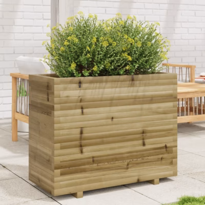 Pruun aia taimekast, 90 x 40 x 72,5 cm, survetöötlusega immutatud männipuit