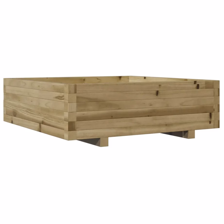 Puidust aia taimekast, 80 x 80 x 26,5 cm, survetöötlusega immutatud männipuit, pruun – 2