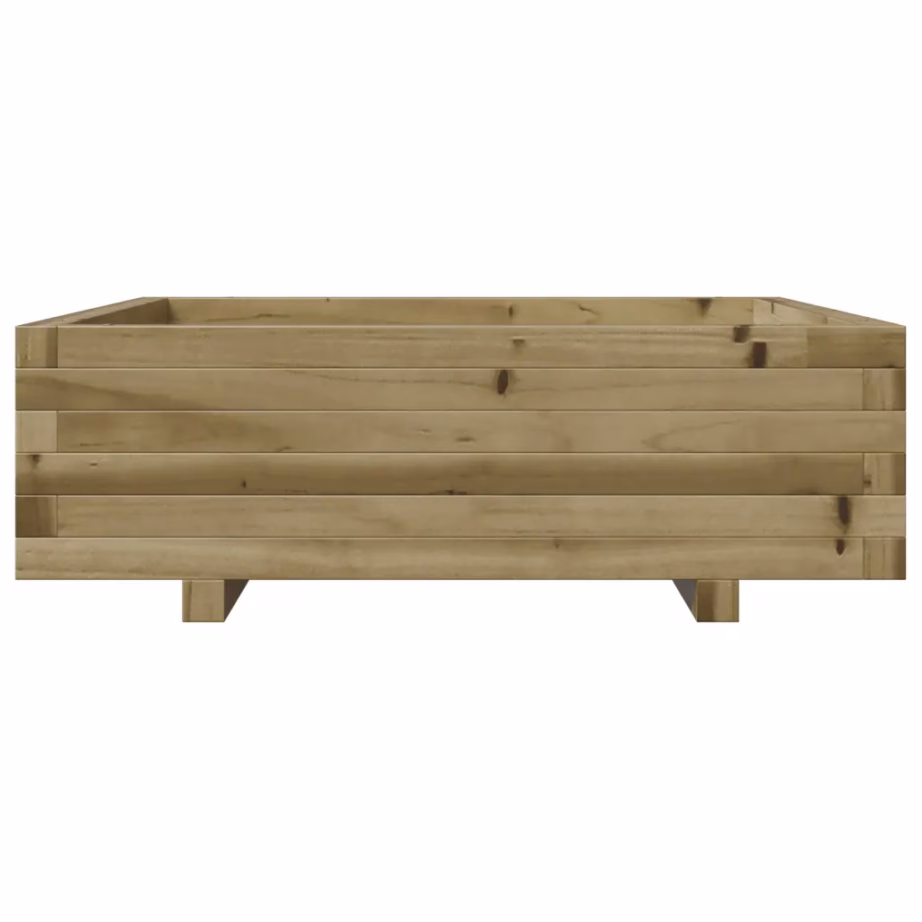 Puidust aia taimekast, 80 x 80 x 26,5 cm, survetöötlusega immutatud männipuit, pruun – 5