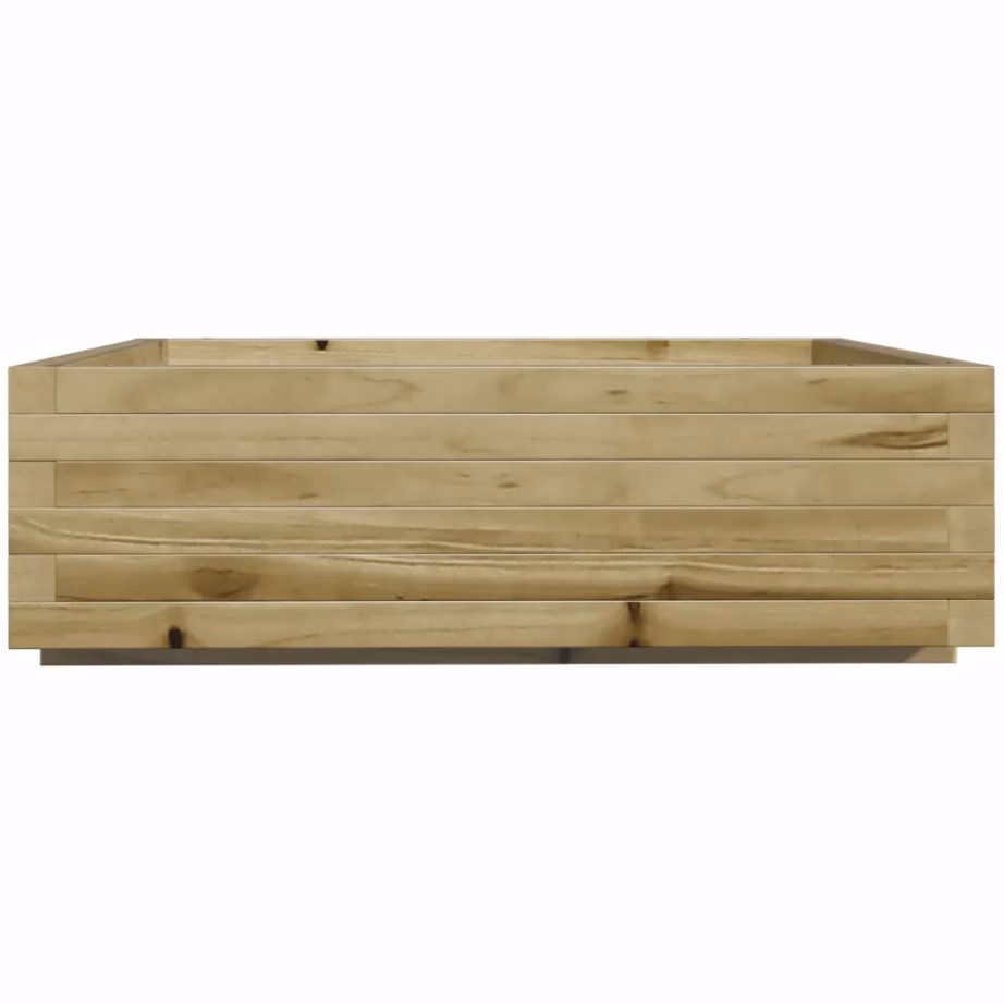 Puidust aia taimekast, 80 x 80 x 26,5 cm, survetöötlusega immutatud männipuit, pruun – 6
