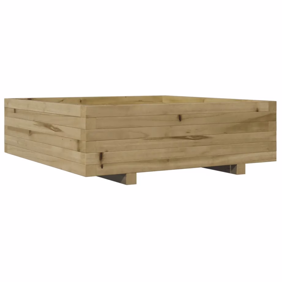 Puidust aia taimekast, 80 x 80 x 26,5 cm, survetöötlusega immutatud männipuit, pruun – 7