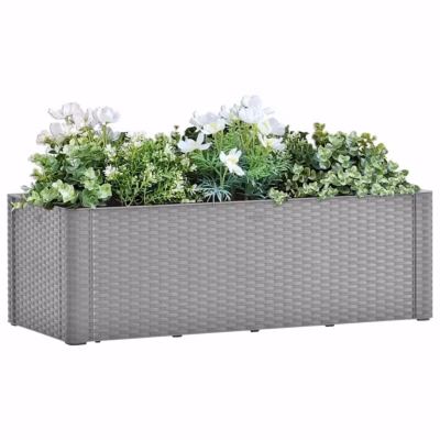 Isekastmisega peenrakast rotangimustriga, kivihall, 100 x 43 x 33 cm, 90 l