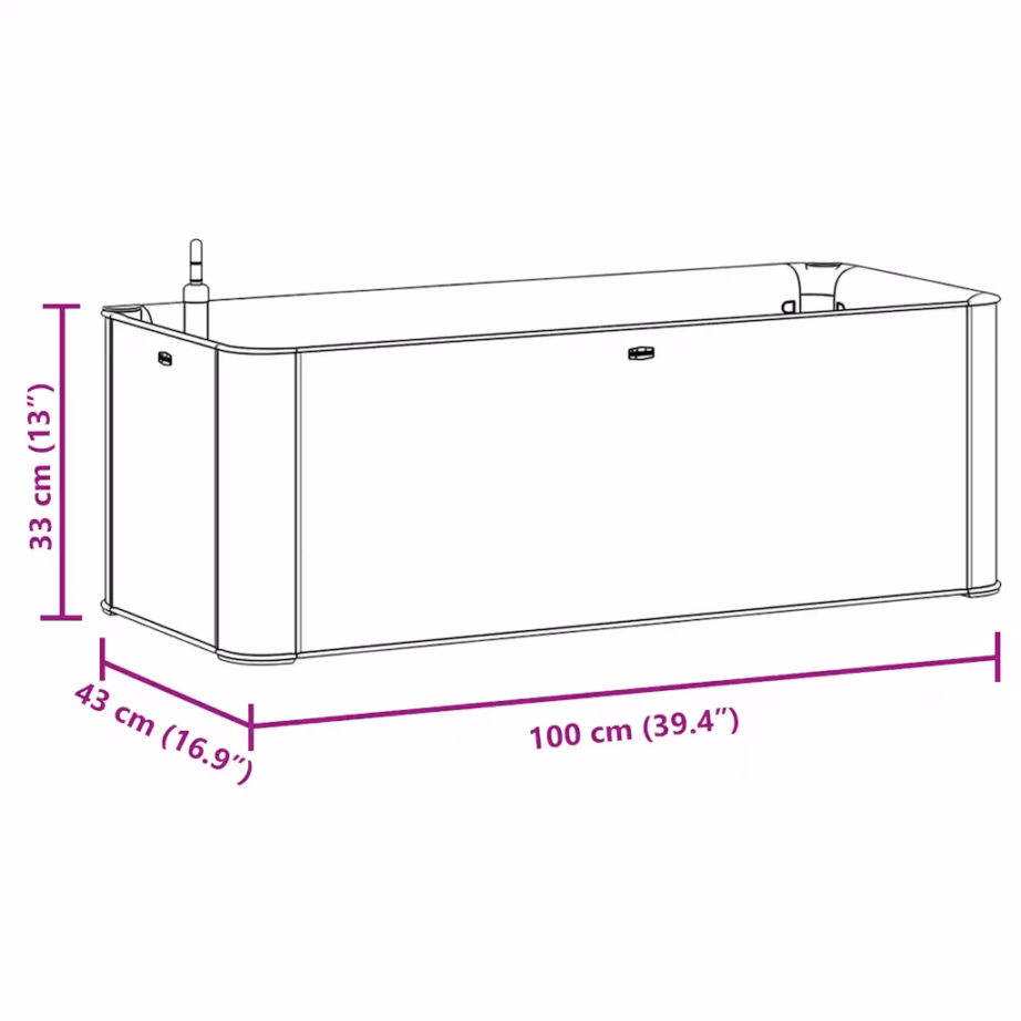 Isekastmisega peenrakast rotangimustriga, kivihall, 100 x 43 x 33 cm, 90 l - 7