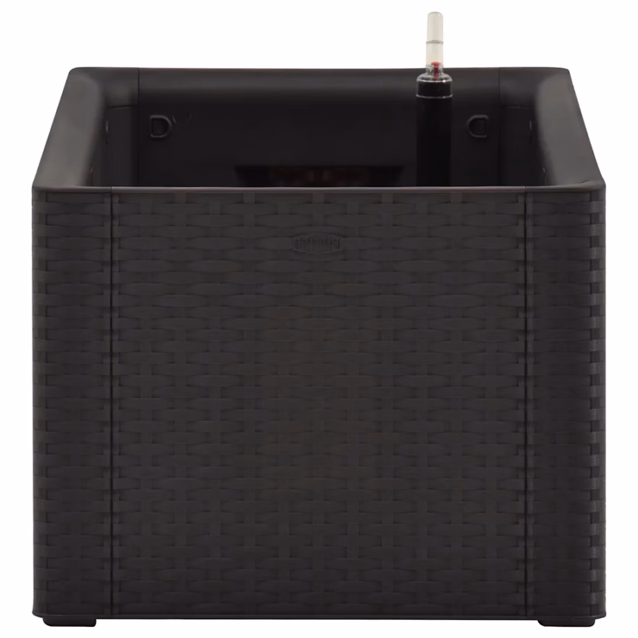 Isekastmissüsteemiga taimelava, rotangi välimusega, antratsiithall, 100 x 43 x 33 cm, 90 l – 4