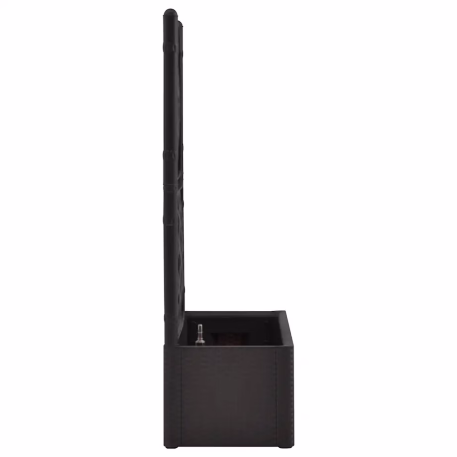 Isekastuv taimelava võrega, rotangidisain, antratsiithall, 90 l, 100 x 43 x 142 cm – 5