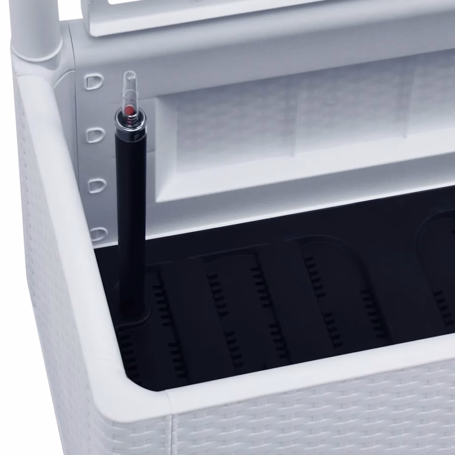 Isekastva võrega taimelava valge rotangidisainiga, 90 l, 100 x 43 x 142 cm – 6