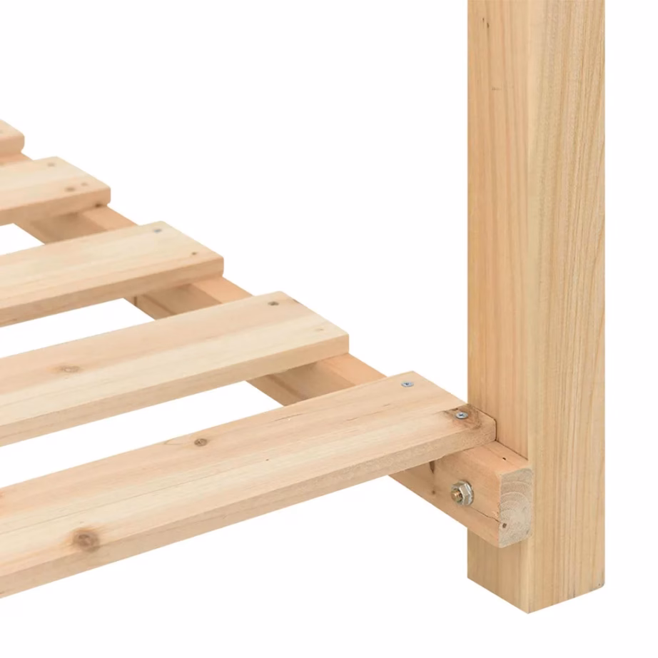 Kõrgendatud istutuskast riiuliga, beež kuusepuit, 111 x 37 x 76,5 cm – 9