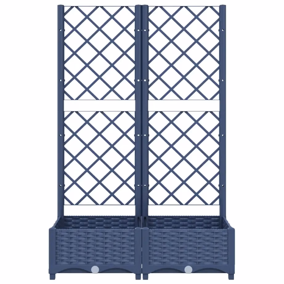 Aia istutuskast võrega ronitaimedele, sinakashall PP, 80 x 40 x 121,5 cm – 4