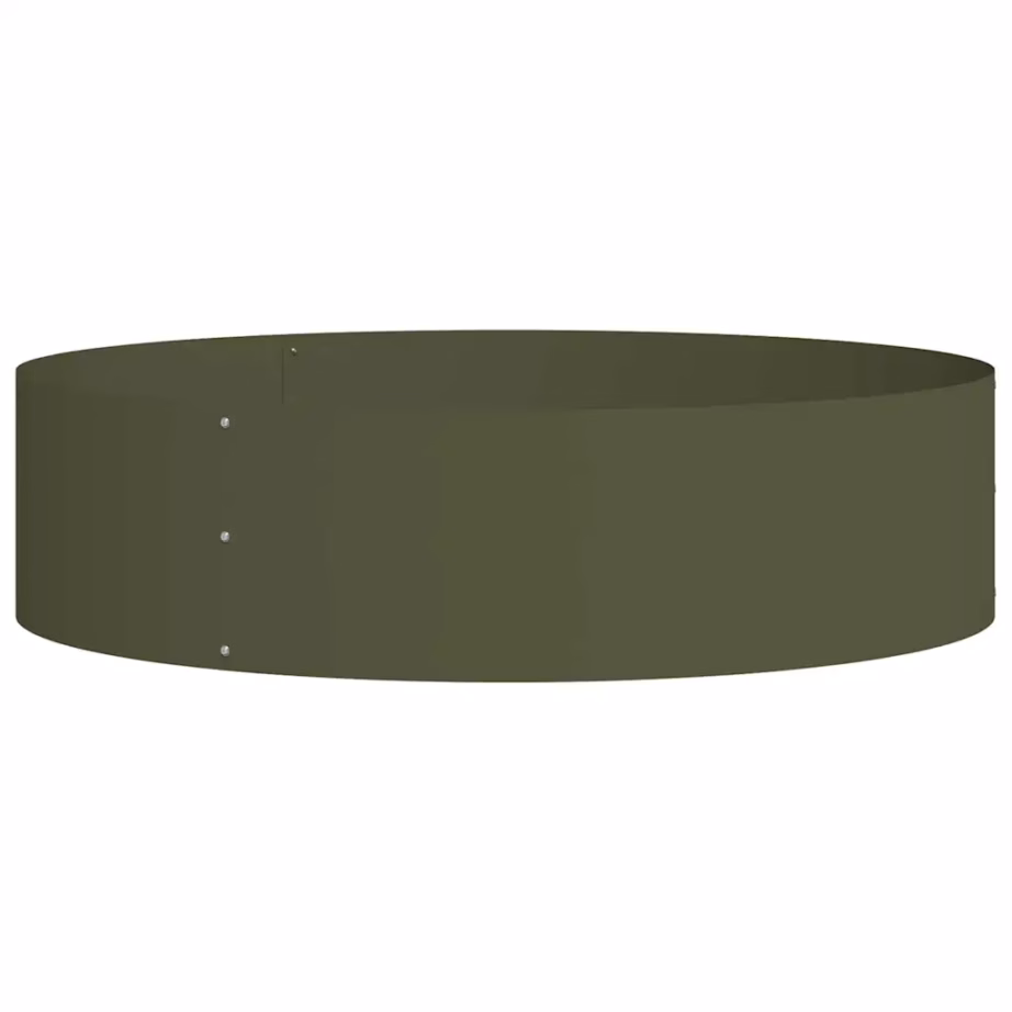 Istutusrõngas aiataimedele, külmvaltsitud teras, oliivroheline, 80 x 80 x 20 cm – 2