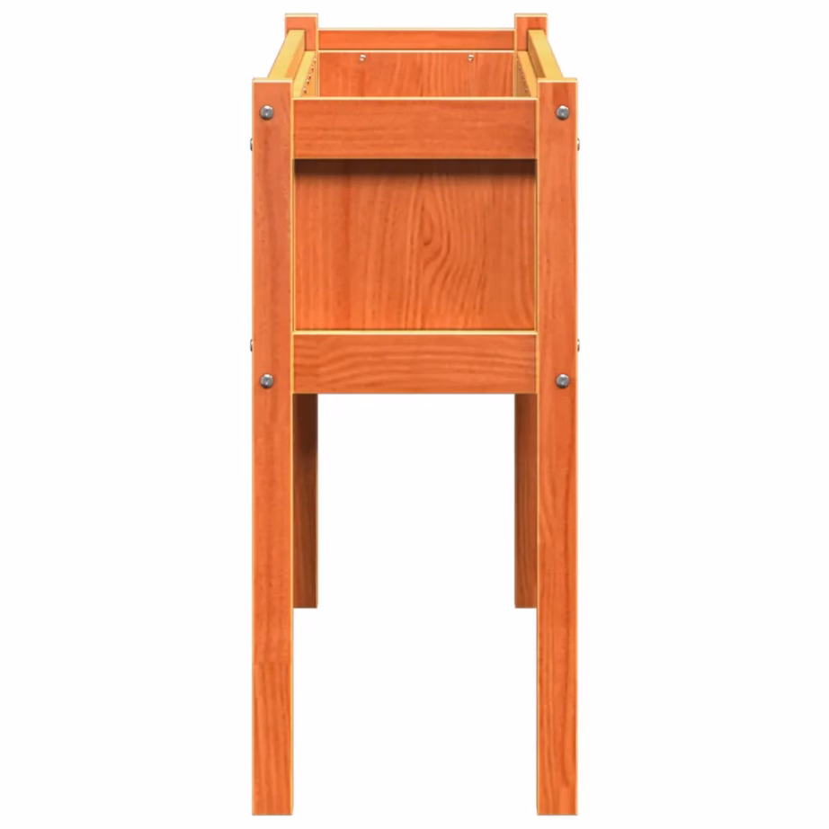 Jalgadel taimekastid 2 tk, vahapruun männipuidust, 110 x 31 x 70 cm – 7