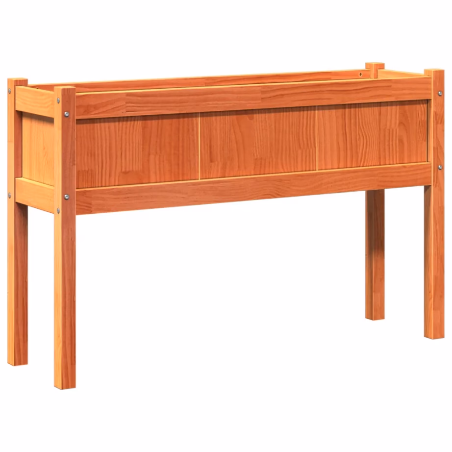 Jalgadel taimekastid 2 tk, vahapruun männipuidust, 110 x 31 x 70 cm – 8