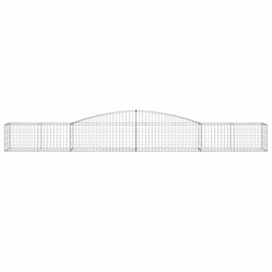 Kaarekujuline gabioonkorv tugiseinaks, hõbedane tsingitud raud, 400 x 50 x 40/60 cm – 3