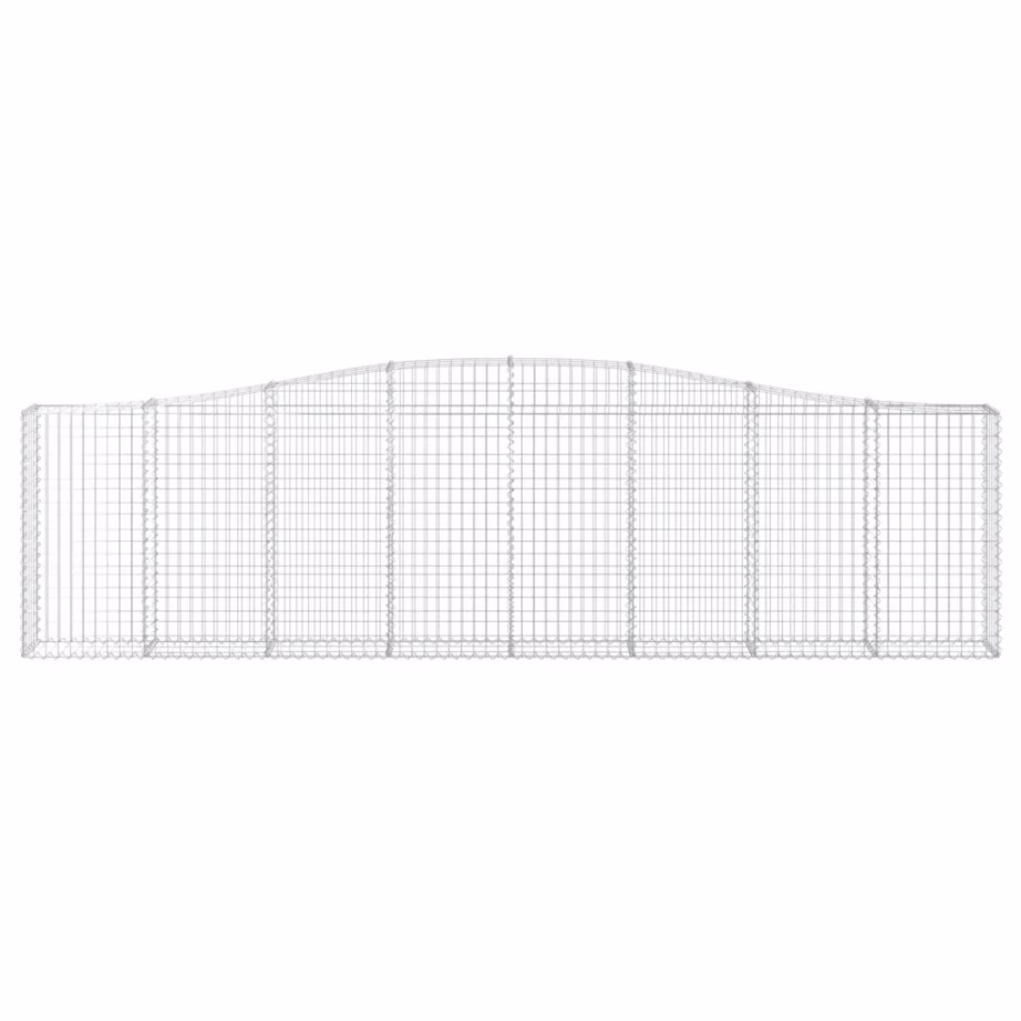Kaarekujulised gabioonikorvid aedadele, 15 tk, hõbedane tsingitud raud, 400 x 30 x 100/120 cm – 4