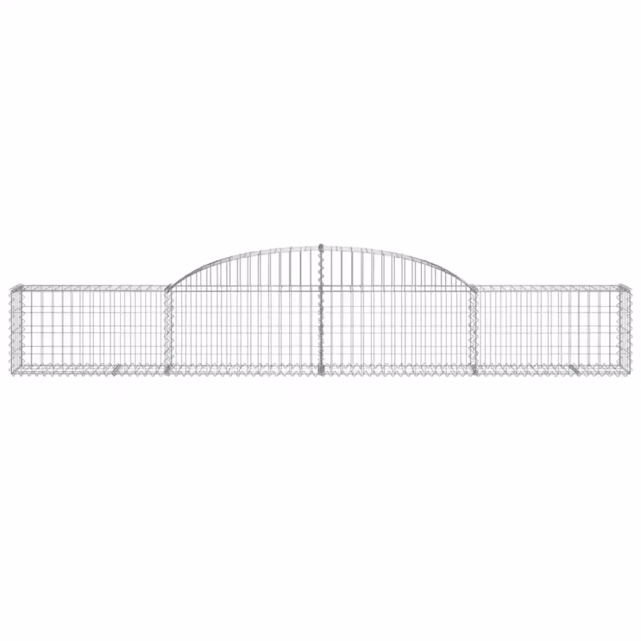 Kaarekujulised gabioonikorvid tugiseinaks, 2 tk, hõbedane tsingitud raud, 300 x 30 x 40/60 cm – 4