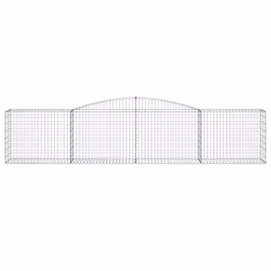 Kaarekujulised gabioonikorvid tugiseinaks, 20 tk, tsingitud raud, 400 x 50 x 80/100 cm – 4