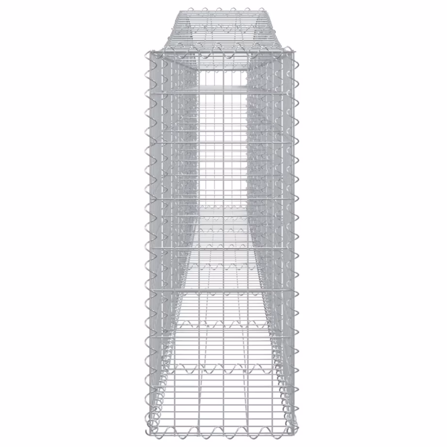 Kaarekujulised gabioonkorvid tugiseinaks, 10 tk, hõbedane tsingitud raud, 400 x 30 x 80/100 cm – 5