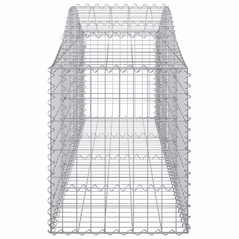 Kaarekujulised gabioonkorvid aiaseinaks, 12 tk, tsingitud raud, 200 x 50 x 60/80 cm – 5