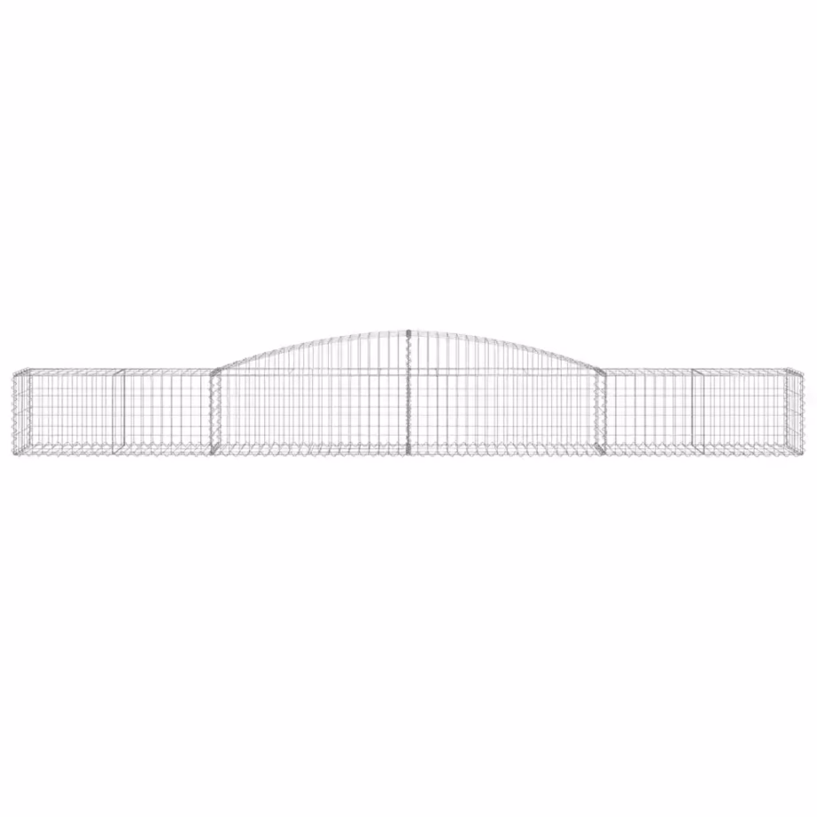 Kaarekujulised gabioonkorvid tugiseinaks, 2 tk, tsingitud raud, hõbedane, 400 x 50 x 40/60 cm – 4