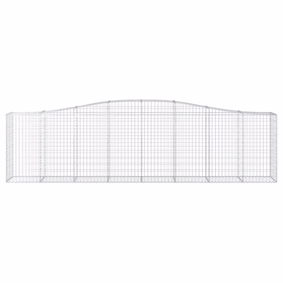 Kaarekujulised gabioonkorvid tugiseinaks, 20 tk, tsingitud raud, hõbedane, 400 x 50 x 100/120 cm – 4