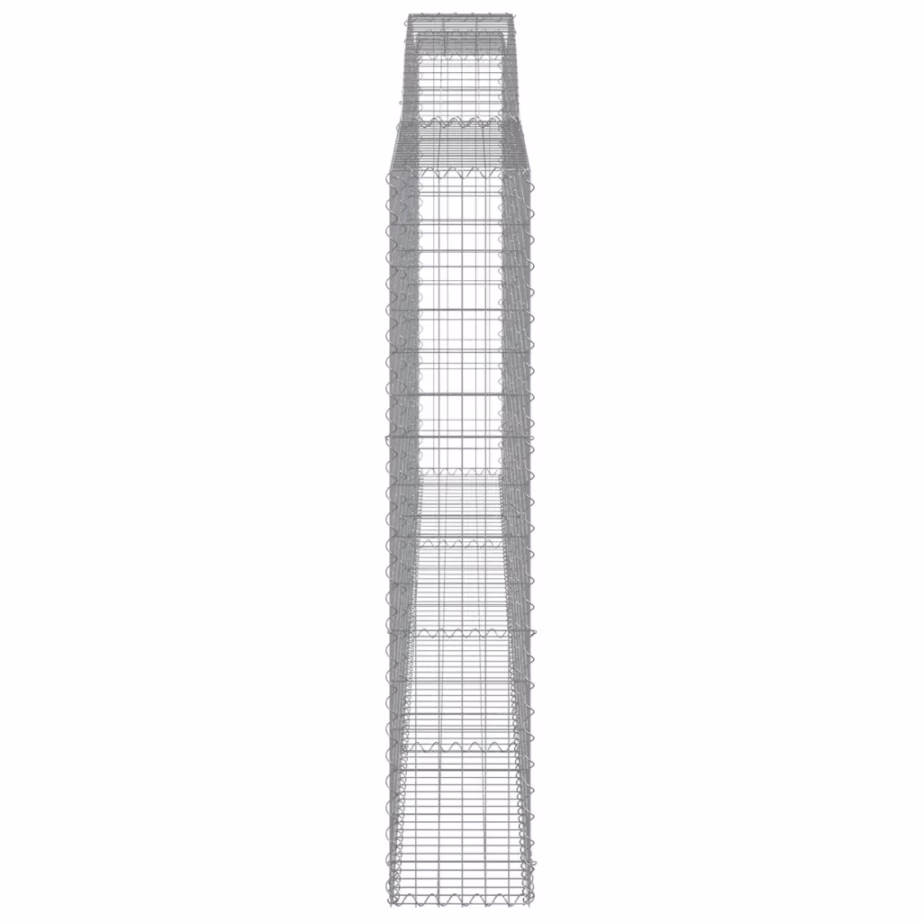 Kaarekujulised gabioonkorvid tugiseinaks, 3 tk, tsingitud raud, hõbedane, 400 x 30 x 160/180 cm – 5