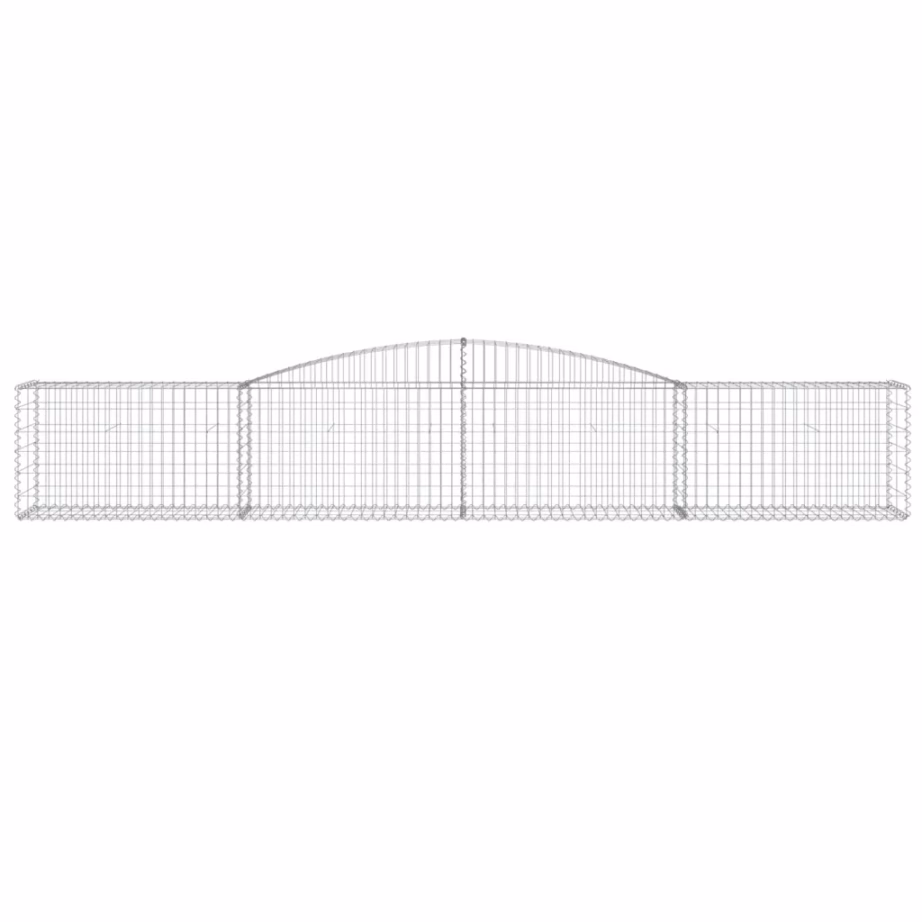 Kaarekujulised gabioonkorvid tugiseinaks, 8 tk, tsingitud raud, 400 x 50 x 60/80 cm – 4