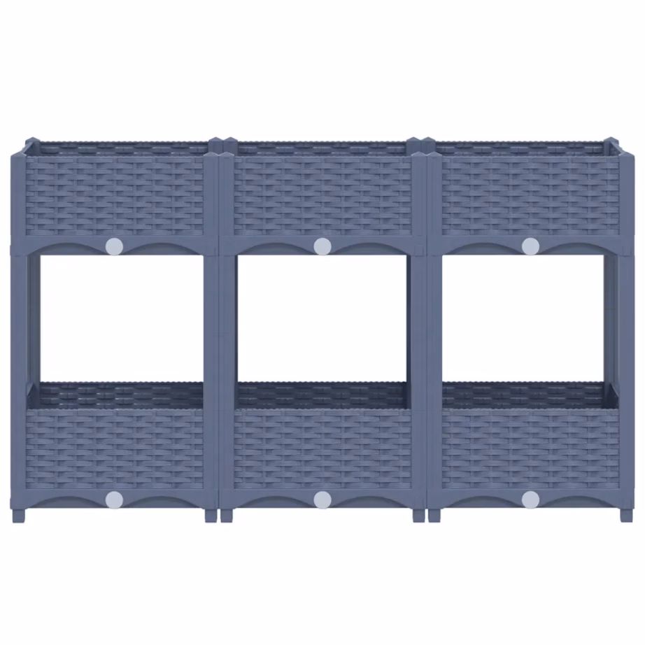 Kahe tasandiga taimekast, sinakashall polüpropüleen, 120 x 40 x 71 cm – 3