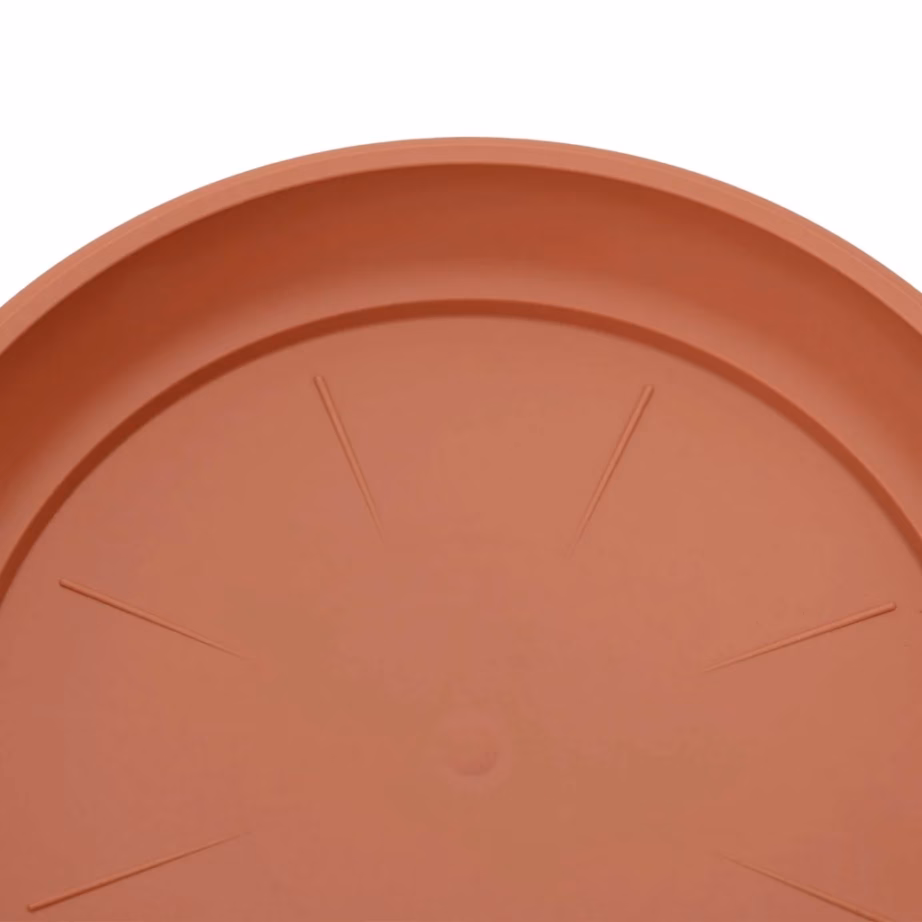 Ümmargune lilletaldrikute komplekt, kohviroosa plastik, 24 tk, Ø 14 x 2 cm – 8