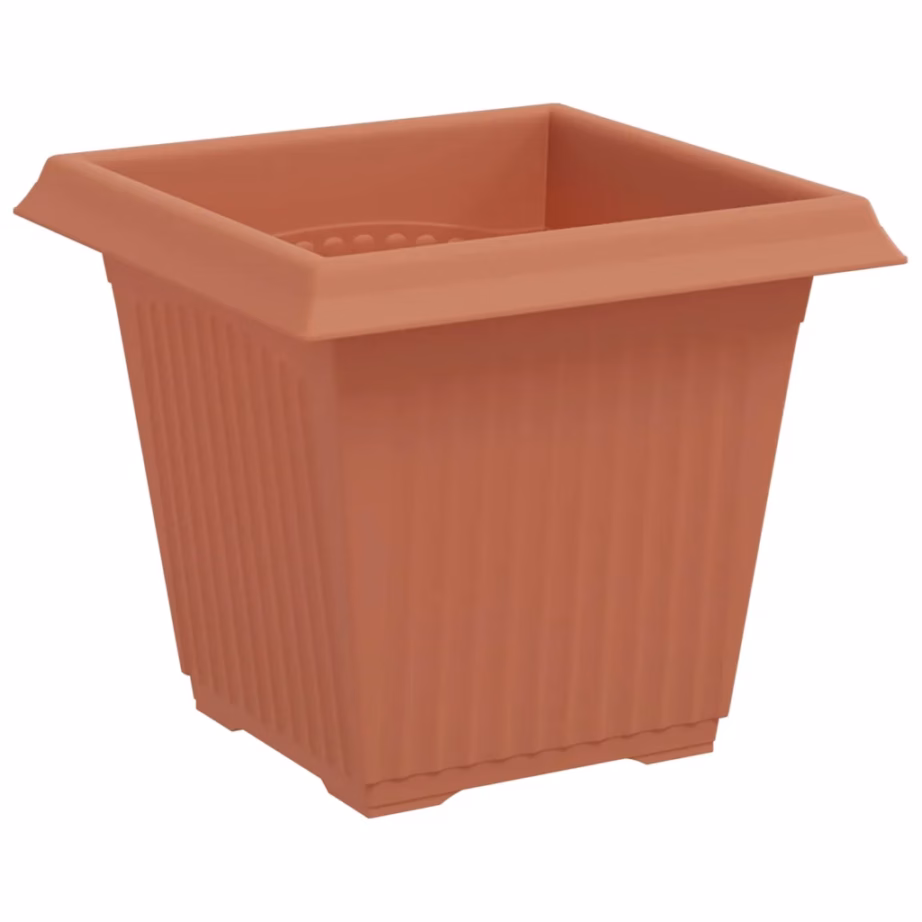 Ruutlillepotid, 6 tk, kohviroosa plastmass, 16 x 16 x 14 cm - 5