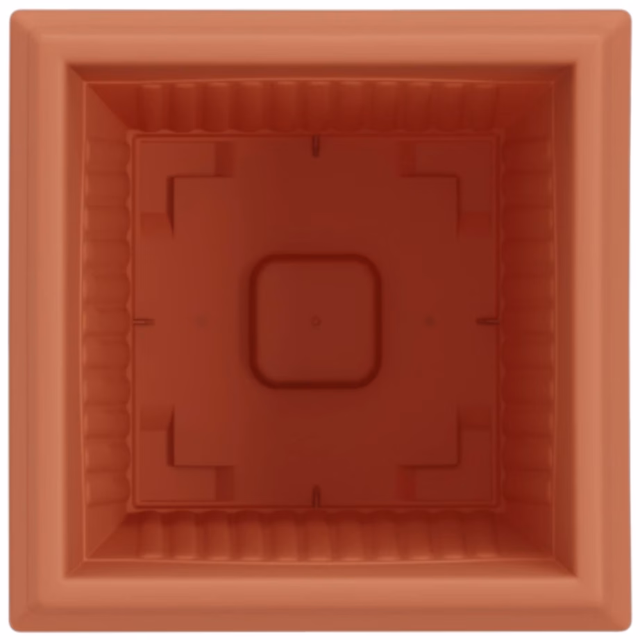 Ruutlillepotid, 6 tk, kohviroosa plastmass, 16 x 16 x 14 cm - 7