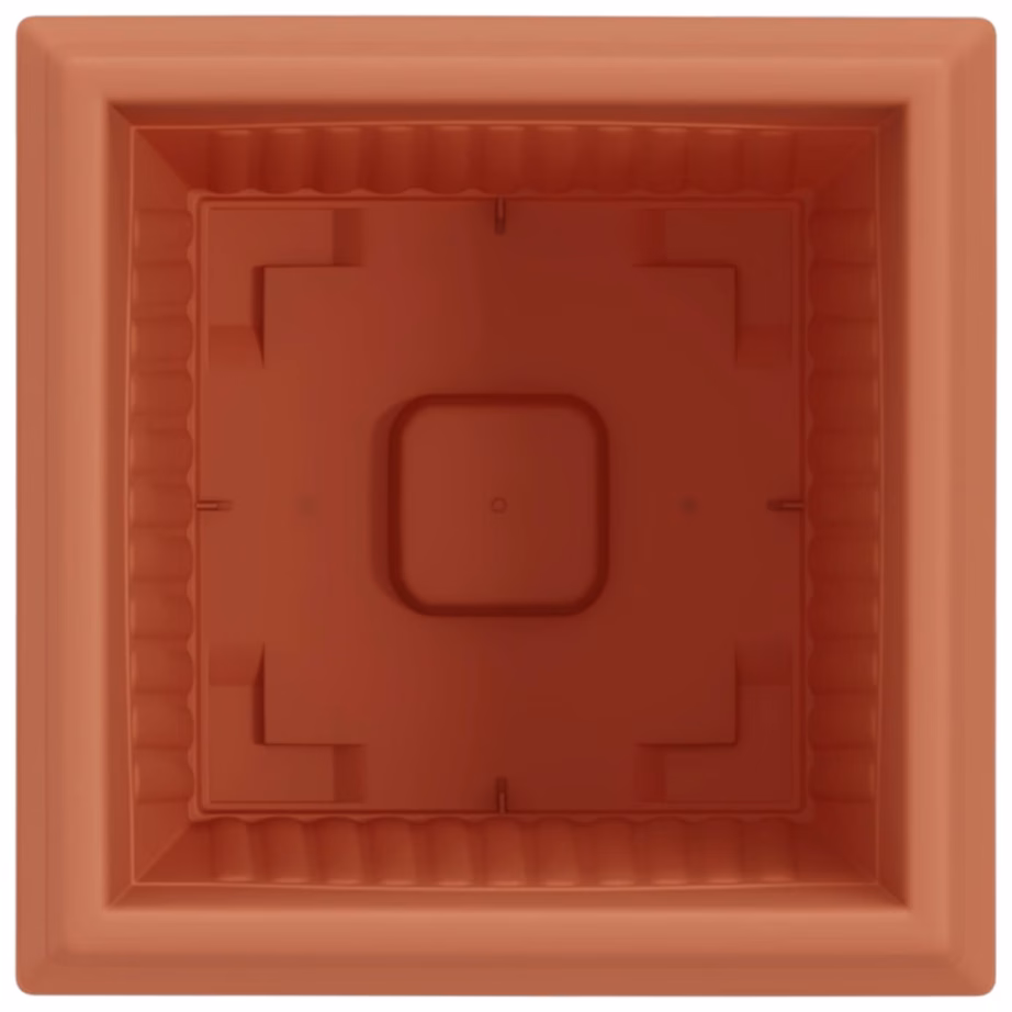 Ruutlillepotid drenaažiavadega, 6 tk, kohviroosa plastist, 23 x 23 x 17,5 cm – 7