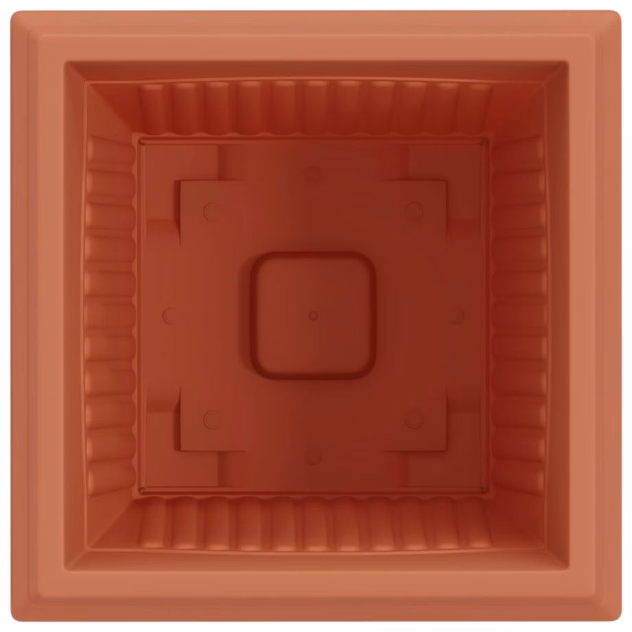 Ruutlillepotid drenaažiavadega, kohviroosa plastmass, 6 tk, 43 x 43 x 33,5 cm – 7