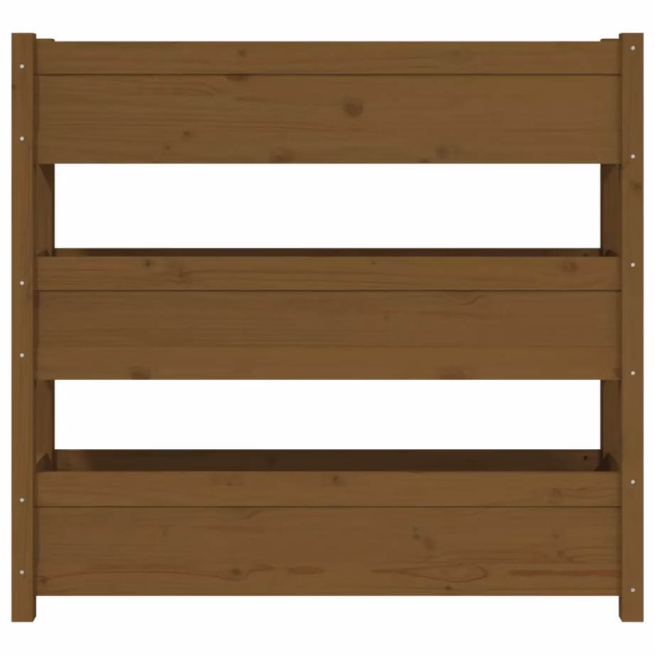 Kolmekorruseline taimekast männipuidust, meekarva, 112 x 25 x 104,5 cm – 5