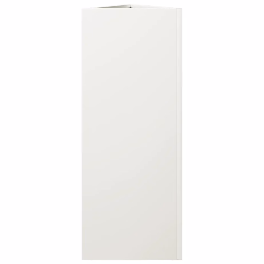 Kolmnurkne aia taimekast põhjaga, valge teras, 30 x 26 x 75 cm – 5