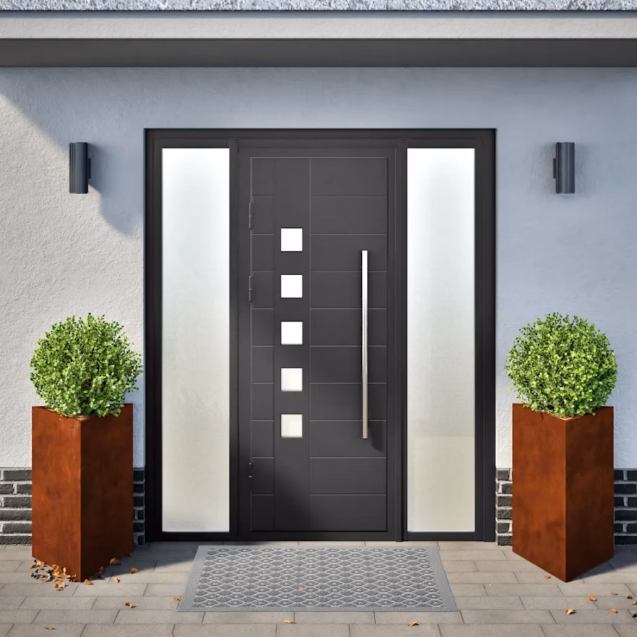 Kolmnurksed aia taimekastid põhjaga, 2 tk, pruun ilmastikukindel teras, 50 x 43 x 75 cm – 3