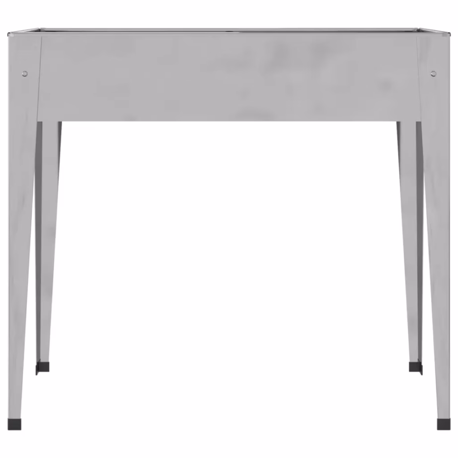 Kõrge aia taimekast tsingitud terasest, hõbedane, 100,5 x 40,5 x 90 cm – 4