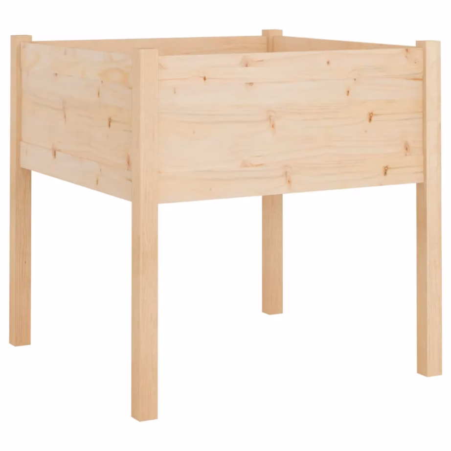 Kõrge aia taimelava, 70 x 70 x 70 cm, töötlemata männipuit – 2