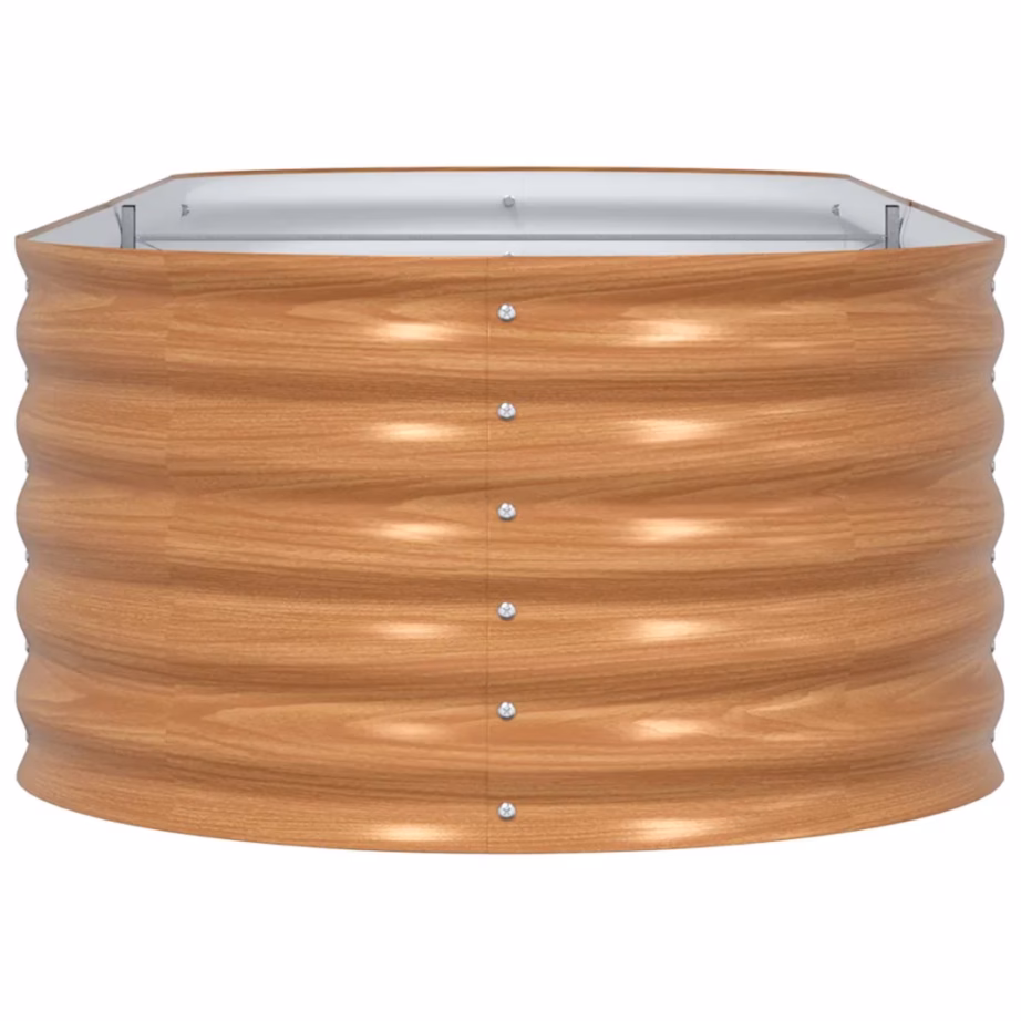 Kõrge aiapeenar, pruun teras, 240 x 80 x 44 cm – 6