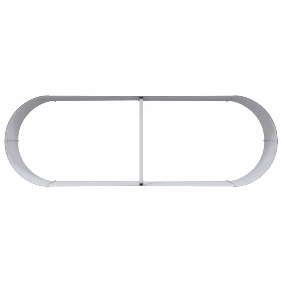 Kõrge aiapeenar, pruun teras, 240 x 80 x 44 cm – 7