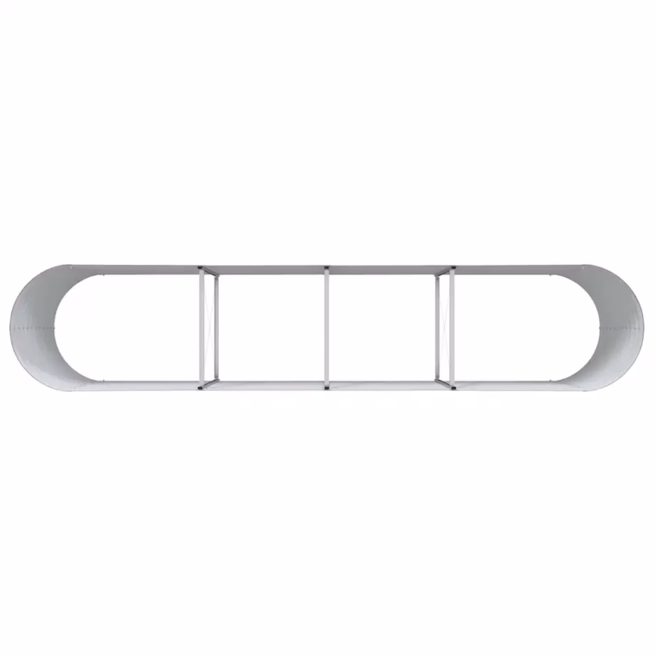 Kõrge aiapeenar pruunist terasest, 400 x 80 x 81 cm – 7