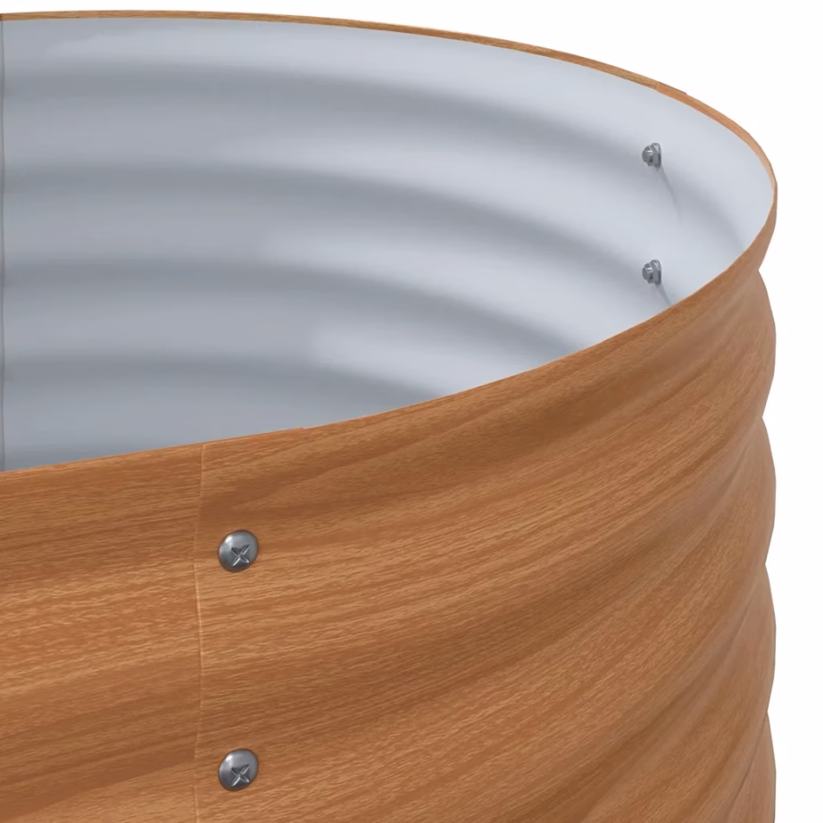 Kõrge aiapeenar pruunist terasest, 240 x 80 x 81 cm – 9