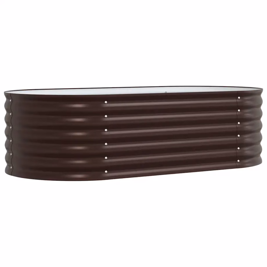 Kõrge aiapeenar terasest, pruun, 160 x 80 x 44 cm – 2