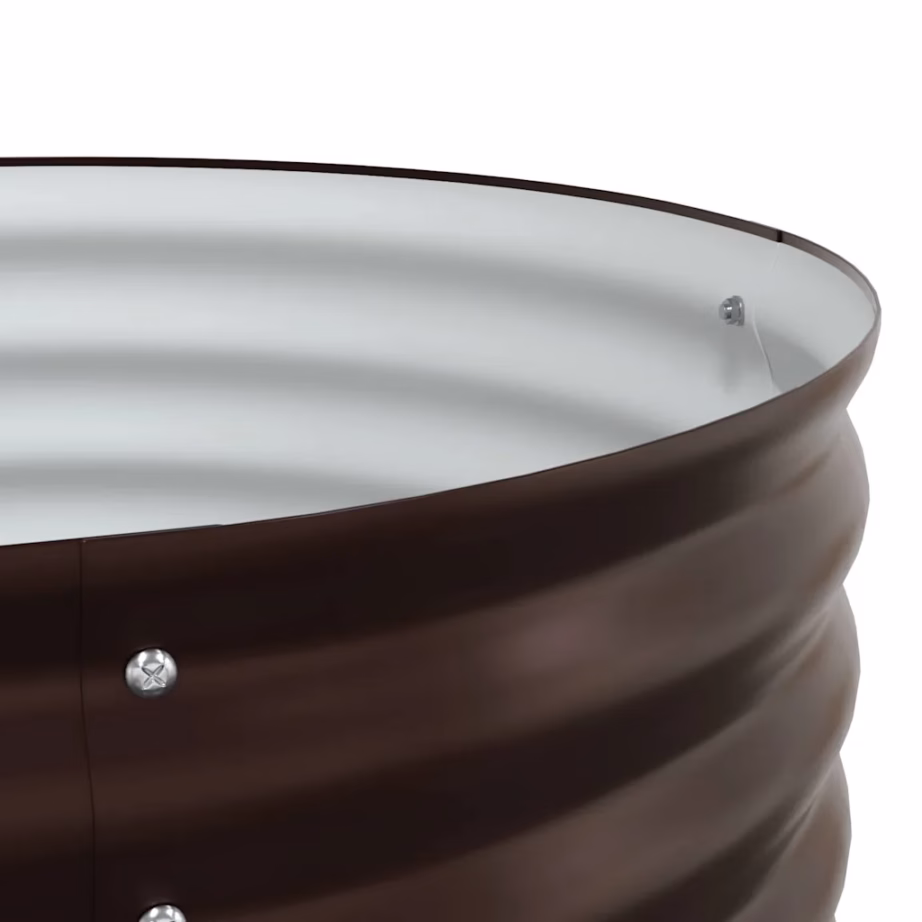 Kõrge aiapeenar terasest, pruun, 160 x 80 x 44 cm – 9