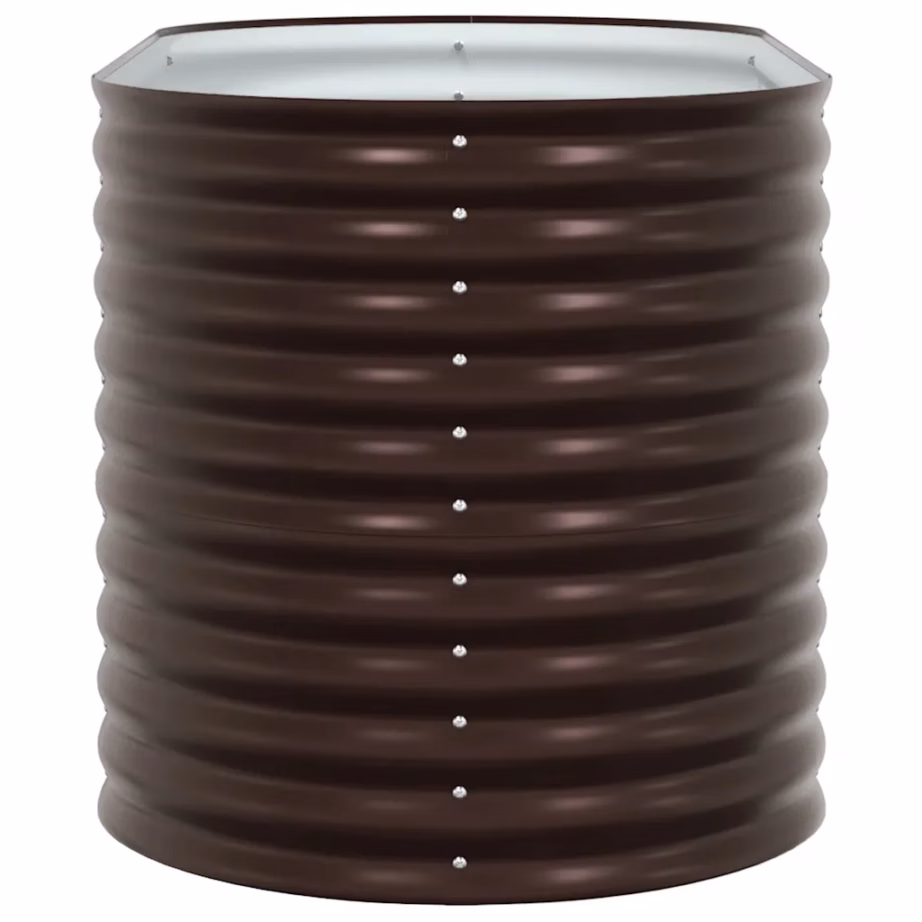 Kõrge aiapeenar pruunist terasest, 160 x 80 x 81 cm – 7