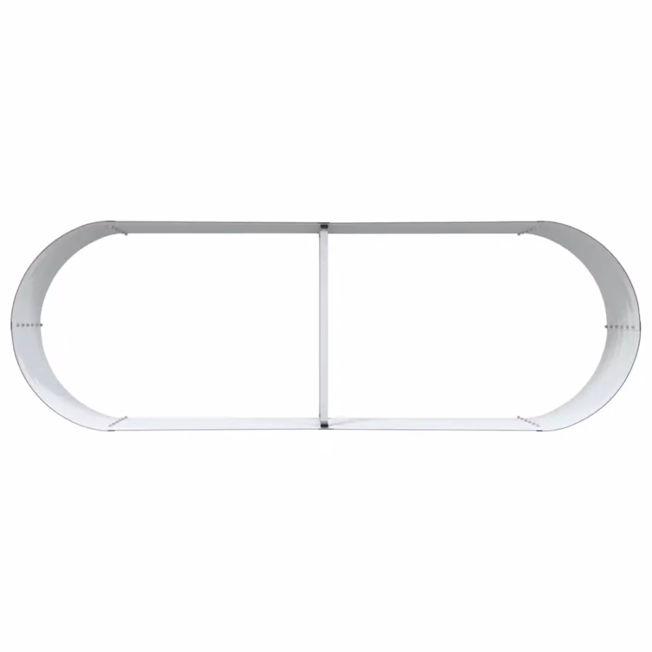 Kõrge aiapeenar pruunist terasest, 240 x 80 x 44 cm – 8